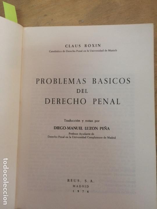 Libros de segunda mano: PROBLEMAS B&Aacute;SICOS DEL DERECHO PENAL. CLAUS ROXIN. - Foto 2