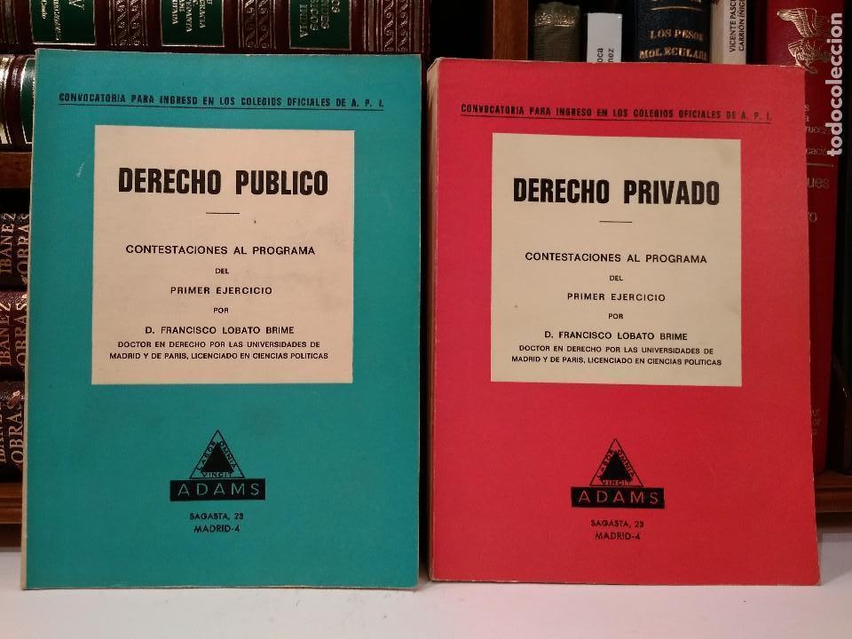 Libri di seconda mano: CONVOCATORIA PARA INGRESO EN LOS COLEGIOS OFICIALES DE A.P.I. DERECHO P&Uacute;BLICO y PRIVADO