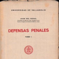 Libros de segunda mano: DEFENSAS PENALES TOMO I (DEL ROSAL, 1954) SIN USAR. Lote 133248114