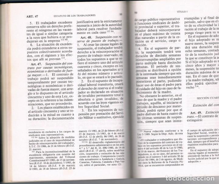 Libros de segunda mano: ESTATUTO DE LOS TRABAJADORES (COMO NUEVO) - Foto 2
