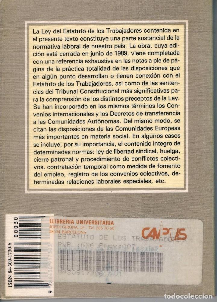 Libros de segunda mano: ESTATUTO DE LOS TRABAJADORES (COMO NUEVO) - Foto 3