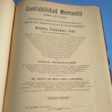 Libros de segunda mano: CONTABILIDAD MERCANTIL SIMPLIFICADA DE MANUEL FERNÁNDEZ FONT(CUARTA EDICIÓN)
