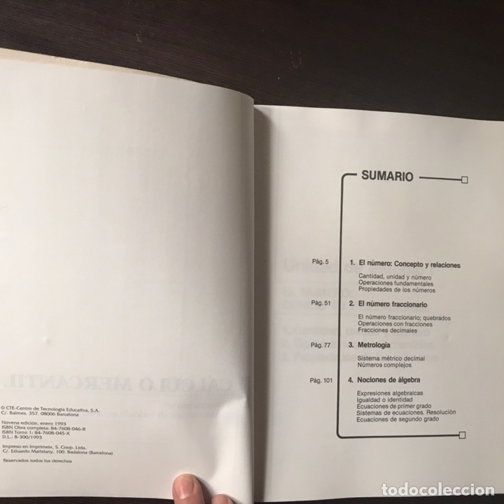 Libros de segunda mano: C&aacute;lculo mercantil. CTE - Foto 2