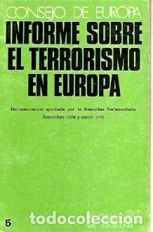 Second hand books: Informe sobre el terrorismo en Europa - Consejo de Europa