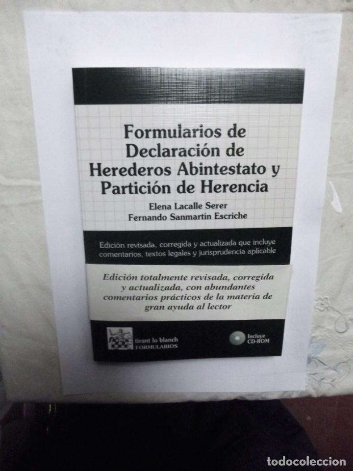 Libri di seconda mano: FORMULARIOS DE DECLARACION DE HEREDEROS ABINTESTATO Y PARTICIPACION DE HERENCIA DE ELENA LACALLE
