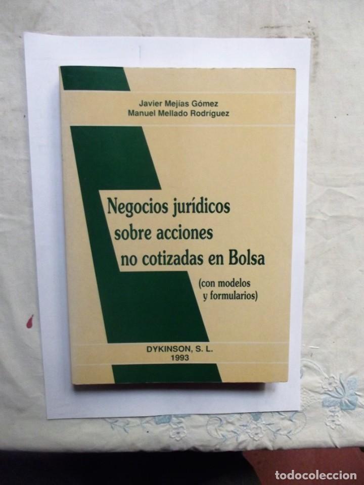 Libri di seconda mano: NEGOCIOS JURIDICOS SOBRE ACCIONES NO COTIZADAS EN BOLSA DE JAVIER MEJIAS GOMEZ Y MANUEL MELLADO RODR
