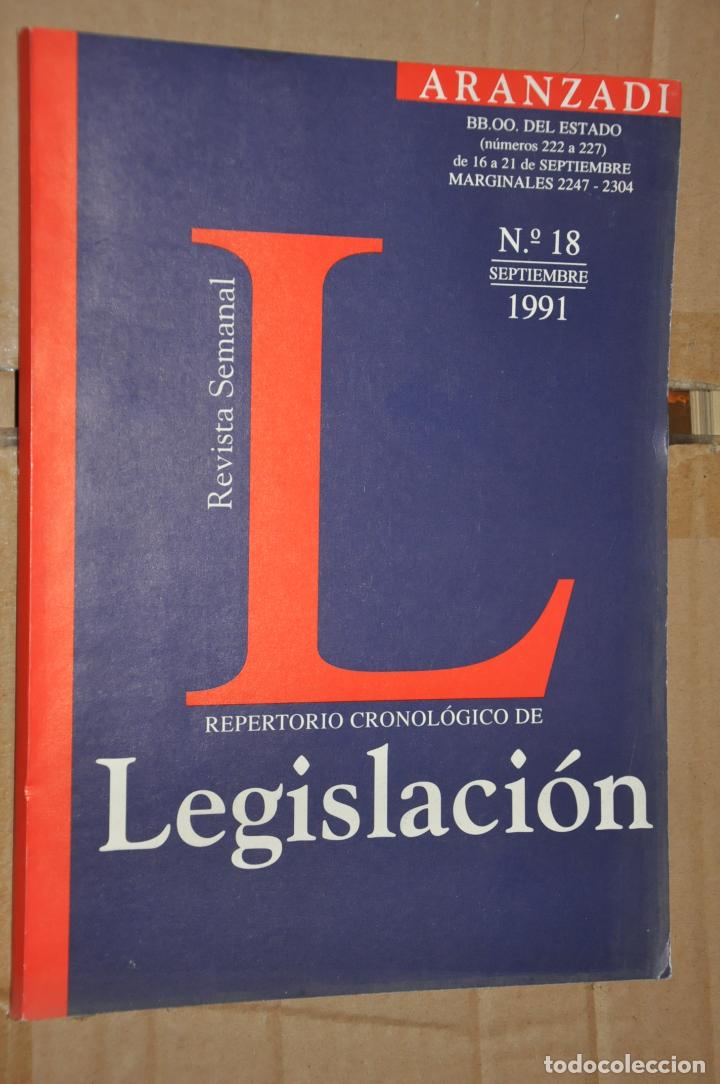 Libros de segunda mano: revista repertorio de legislacion, n&ordm; 18 septiembre 1991, ver tarifas economicas envios