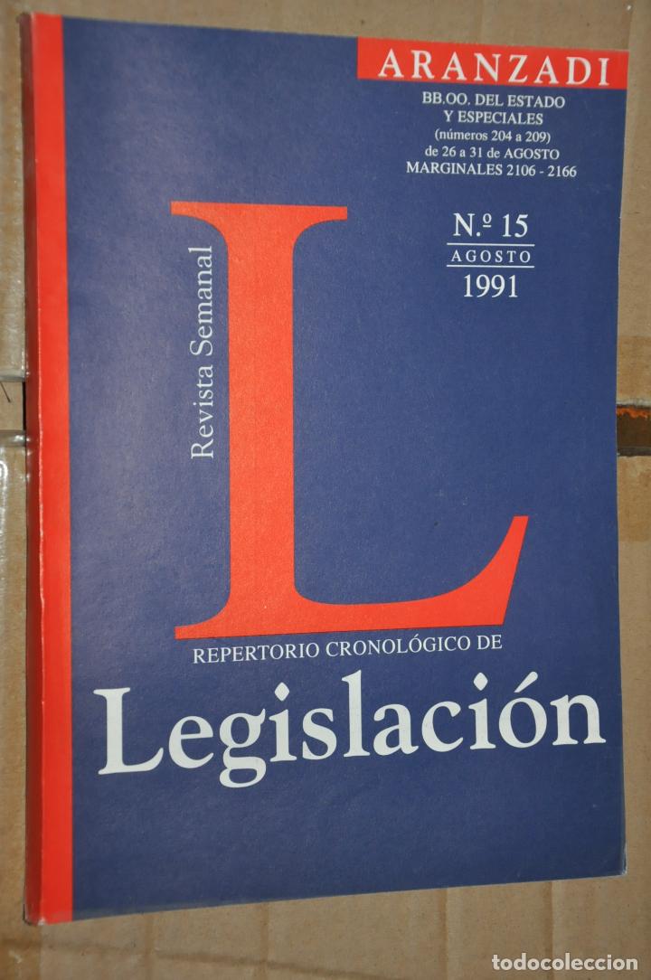 Libros de segunda mano: revista repertorio de legislacion, n&ordm; 15 agosto 1991, ver tarifas economicas envios