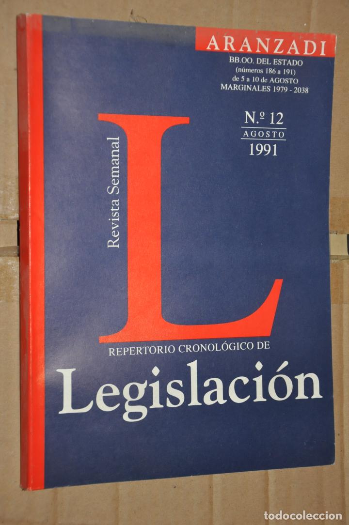 Libros de segunda mano: revista repertorio de legislacion, n&ordm; 12 agosto 1991, ver tarifas economicas envios