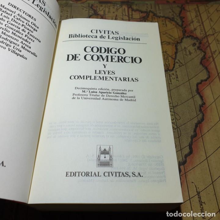 Libros de segunda mano: CODIGO DE COMERCIO Y LEYES COMPLEMENTARIAS. EDITORIAL CIVITAS 1991. - Foto 2