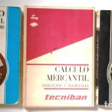 Libros de segunda mano: LOTE DE CÁLCULO MERCANTIL 3T DE EDITEX / TECNIBAN EN MADRID 1980