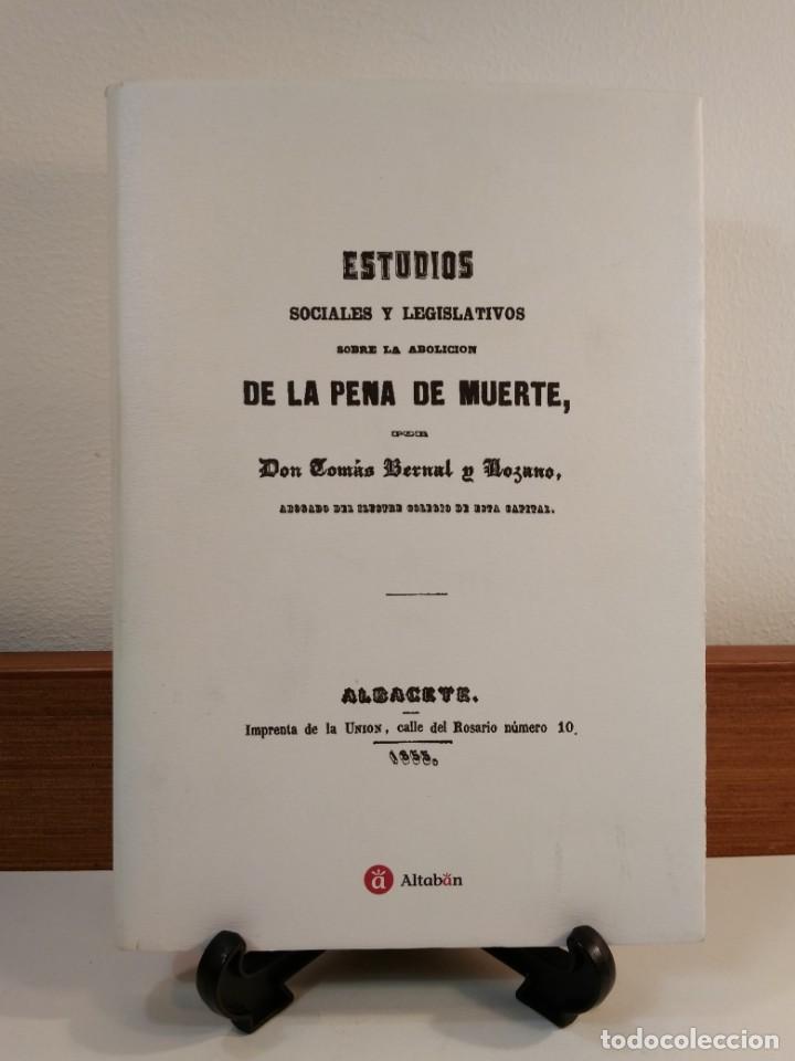Second hand books: ESTUDIOS SOCIALES Y LEGISLATIVOS SOBRE LA ABOLICI&Oacute;N DE LA PENA DE MUERTE. Facs&iacute;mil 2007
