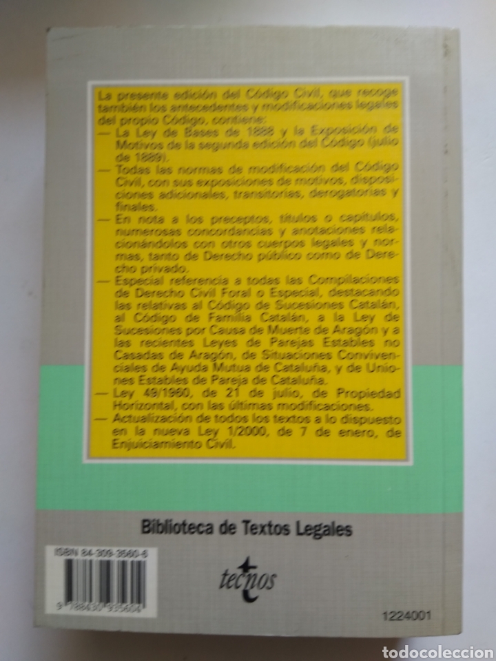 Libros de segunda mano: CODIGO CIVIL/TECNOS - Foto 2