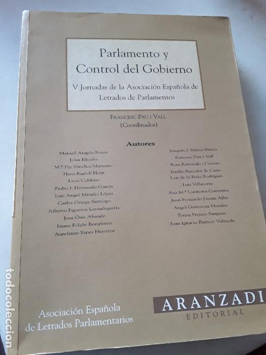 Libros de segunda mano: Parlamento y control del gobierno. V jornadas de la Asociaci&oacute;n Espa&ntilde;ola de Letrados de Parlamentos.