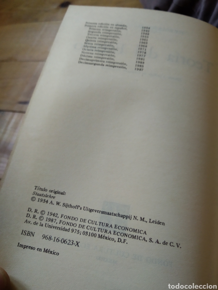 Libros de segunda mano: TEOR&Iacute;A DEL ESTADO. HERMANN HELLER #1305 - Foto 3