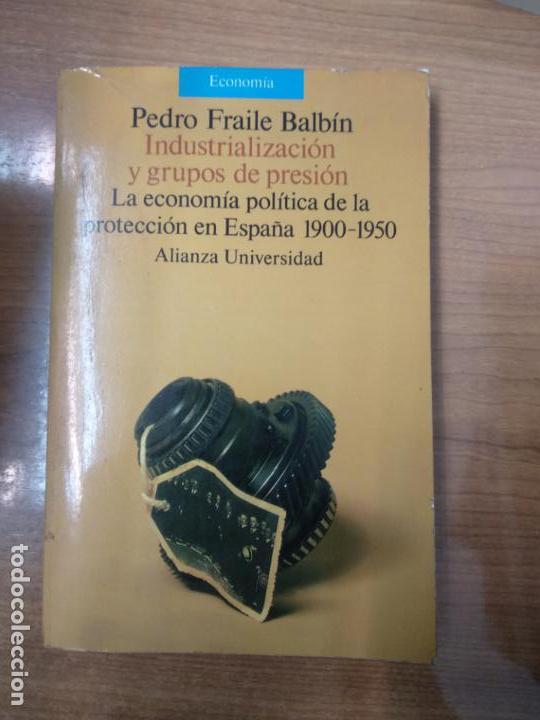 Libros de segunda mano: INDUSTRIALIZACI&Oacute;N Y GRUPOS DE PRESI&Oacute;N: LA ECONOM&Iacute;A POL&Iacute;TICA DE LA PROTECCI&Oacute;N EN ESPA&Ntilde;A, 1900-1950