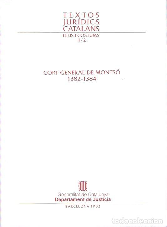 Second hand books: Cort General de Monts&oacute; 1382-1384 - VV.AA.