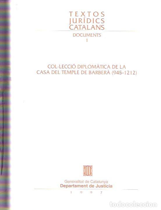 Second hand books: Col-lecci&oacute; diplom&agrave;tica de la casa del temple de Barber&aacute; (945-1212) - VV.AA.
