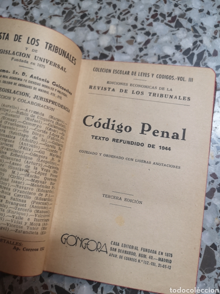 Libros de segunda mano: CODIGO PENAL DE 1944 - Foto 2