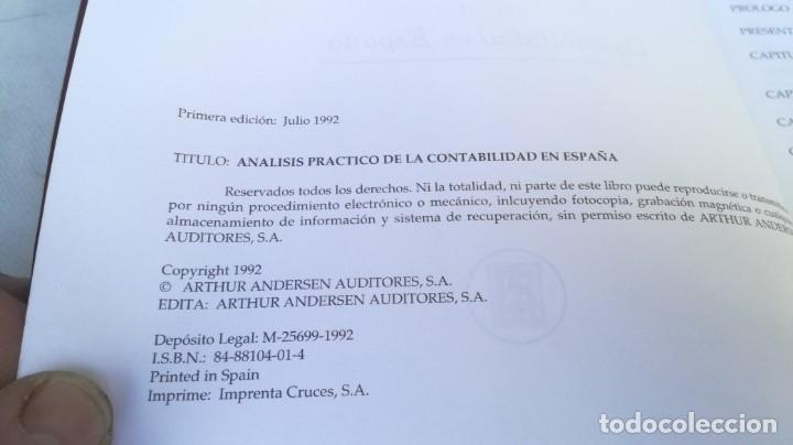 Libros de segunda mano: ANALISIS PRACTICO DE LA CONTABILIDAD EN ESPA&Ntilde;A	 / 	ARTHUR ANDERSEN	 / 		 / - Foto 4
