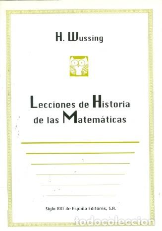 Second hand books: Lecciones de Historia de las Matem&aacute;ticas