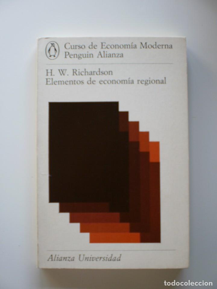 Libros de segunda mano: ELEMENTOS DE ECONOMIA REGIONAL - Foto 1