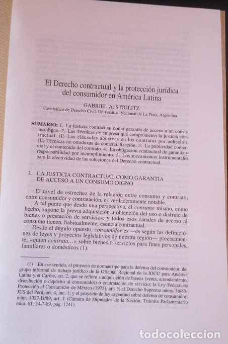 Libri di seconda mano: EL DERECHO CONTRACTUAL Y LA PROTECCION JURIDICA DEL CONSUMIDOR EN AMERICA LATINA. - STIGLITZ, Gabrie
