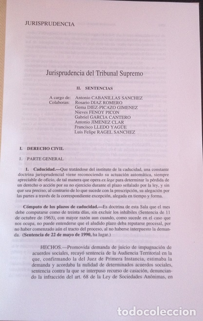 Libri di seconda mano: JURISPRUDENCIA DEL TRIBUNAL SUPREMO. II SENTENCIAS. I DERECHO CIVIL. II DERECHO MERCANTIL. III DEREC