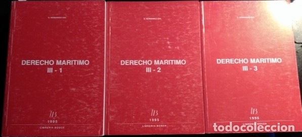 Libri di seconda mano: DERECHO MARITIMO III. VOL. 1, 2 Y 3. - HERNANDEZ IZAL, S.