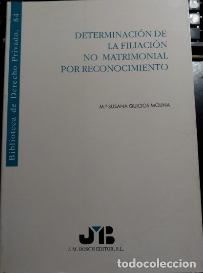 Libri di seconda mano: DETERMINACION DE LA FILIACION NO MATRIMONIAL POR RECONOCIMIENTO. - QUICIOS MOLINA, M&ordf; Susana.
