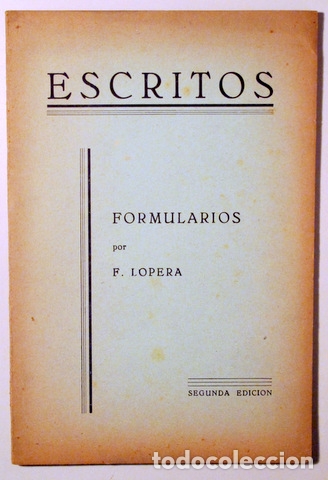 Libros de segunda mano: LOPERA, F. - ESCRITOS - Madrid - Foto 2