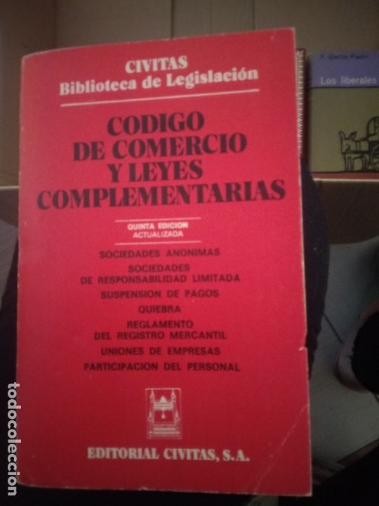 Libros de segunda mano: C&Oacute;DIGO DE COMERCIO Y LEYES COMPLEMENTARIAS. CIVITAS - Foto 1