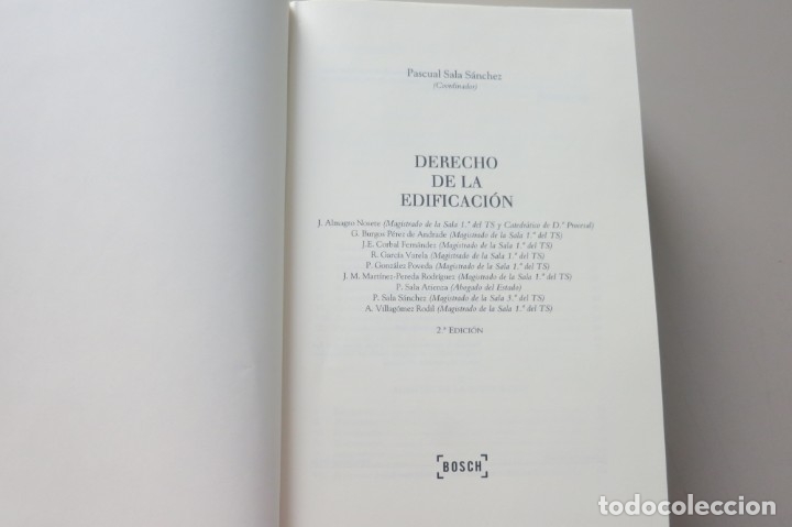 Libros de segunda mano: DERECHO DE LA EDIFICACION. PASCUAL SALA SANCHEZ - Foto 2