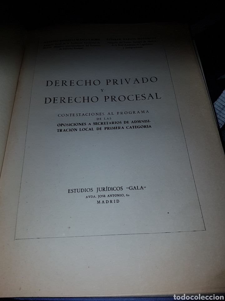 Libros de segunda mano: Derecho civil y derecho procesal estudios jur&iacute;dicos gala Madrid
