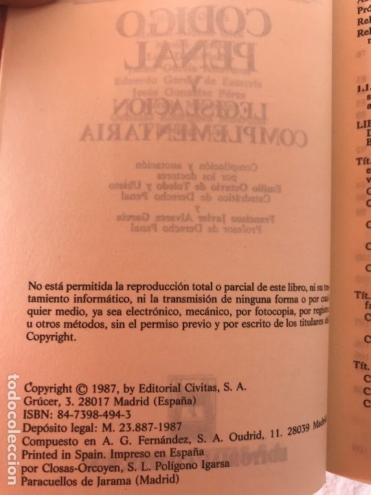 Libros de segunda mano: CODIGO PENAL .CIVITAS - Foto 2