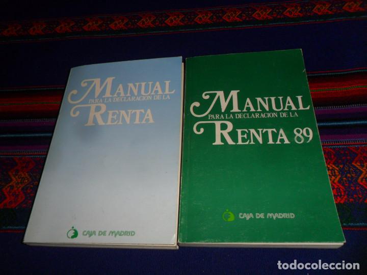 Second hand books: MANUAL PARA LA DECLARACI&Oacute;N DE LA RENTA EJERCICIO 1988 Y 89. CAJA DE MADRID. BUEN ESTADO.
