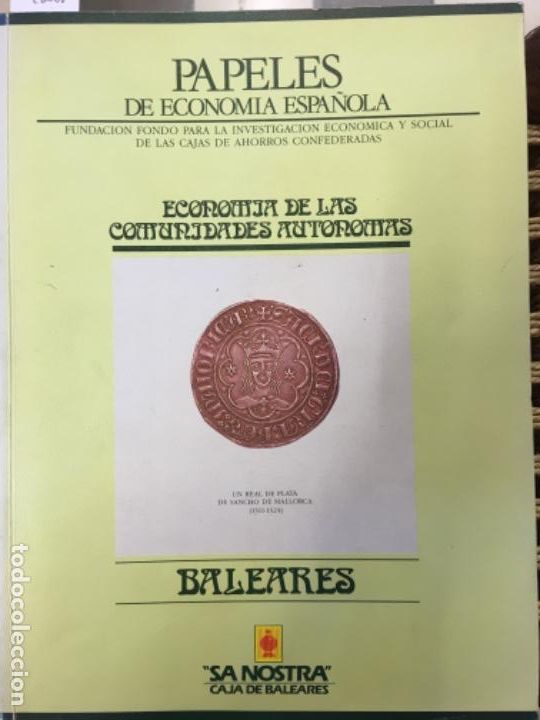 Libros de segunda mano: ECONOMIA DE LAS COMUNIDADES AUTONOMAS: BALEARES