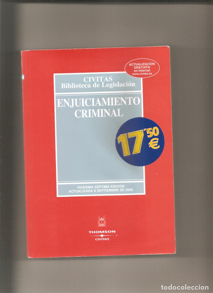 Libros de segunda mano: ENJUICIAMIENTO CRIMINAL - Foto 1