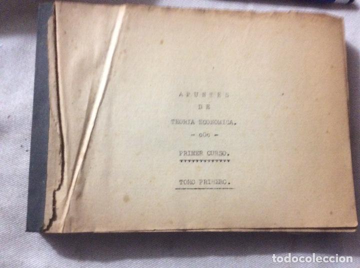Second hand books: Apuntes de teoria economica primer curso tomo primero en maquina de escribir