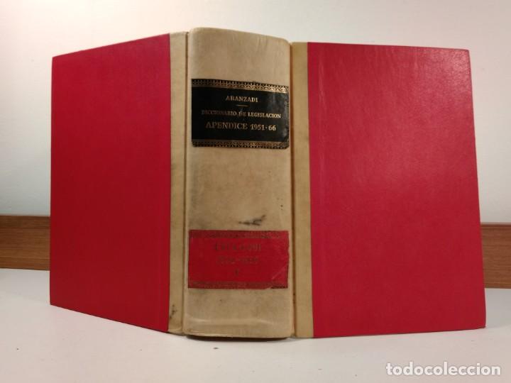 Second hand books: DICCIONARIO DE LEGISLACI&Oacute;N. AP&Eacute;NDICE 1951-66. al 31 de diciembre de 1966 Tomo V. ESTA-GOBI 5620-6996