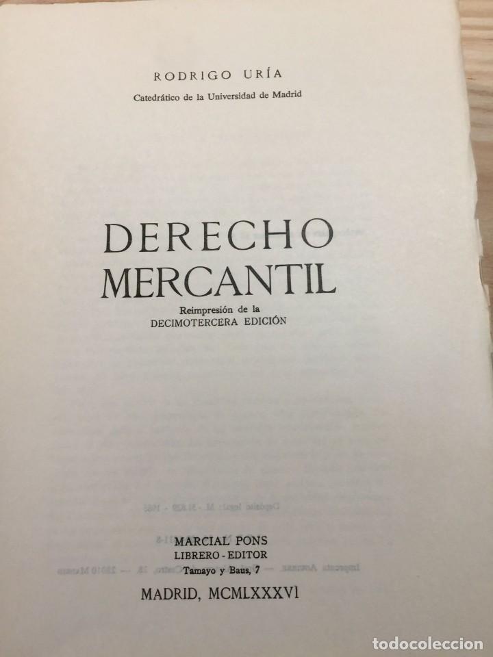 Libros de segunda mano: Derecho mercantil - Rodrigo Uria - Foto 3