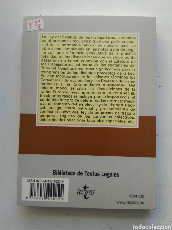Libros de segunda mano: ESTATUTO DE LOS TRABAJADORES - Foto 2