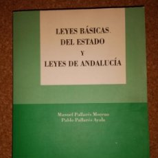 Libros de segunda mano: LEYES BÁSICAS DEL ESTADO Y LEYES DE ANDALUCÍA - MANUEL PALLARÉS MORENO; PABLO PALLARÉS AYALA. Lote 204487345