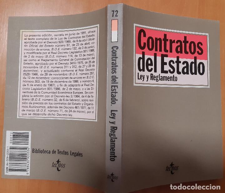 Libri di seconda mano: CONTRATOS DEL ESTADO LEY Y REGLAMENTO TECNOS CUARTA EDICI&Oacute;N. 1991