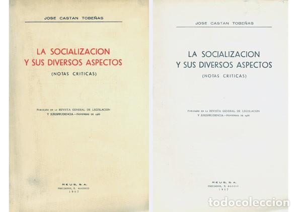 Libri di seconda mano: CASTAN TOBE&Ntilde;AS, Jos&eacute;. La socializaci&oacute;n y sus diversos aspectos. 1967 (Separata).
