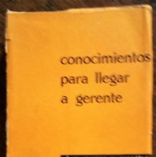 Libros de segunda mano: CONOCIMIENTOS PARA LLEGAR A GERENTE. J.M. MORENO. EDITORIAL DEL PACÍFICO. CON DEDICATORIA DEL AUTOR. Lote 207813257