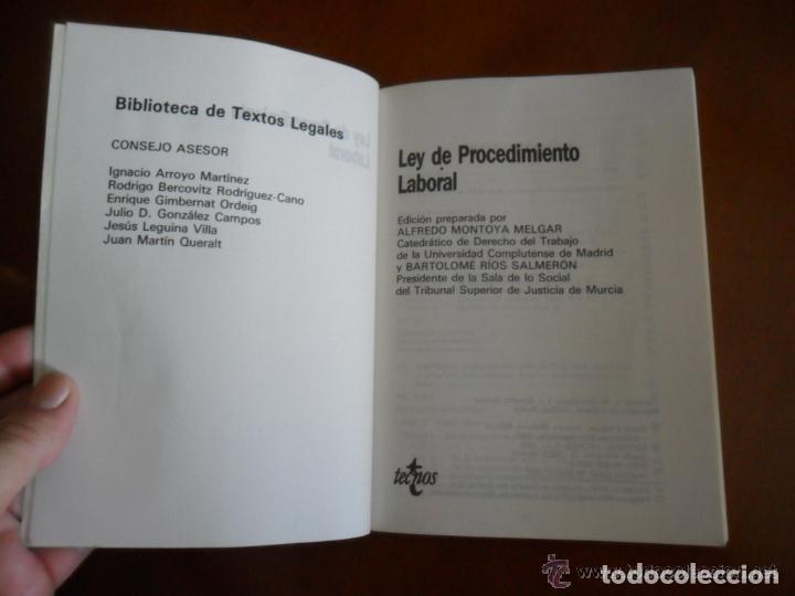 Libros de segunda mano: LEY DE PROCEDIMIENTO LABORAL - 1990 - Foto 4