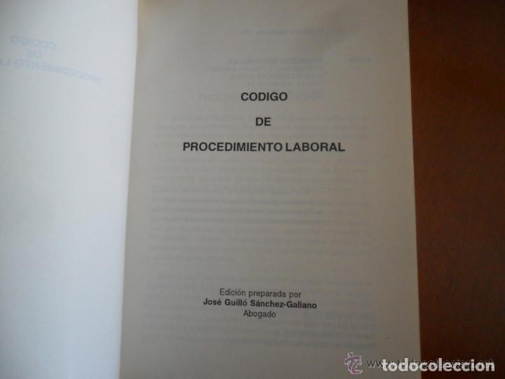 Libros de segunda mano: C&Oacute;DIGO DE PROCEDIMIENTO LABORAL 6&ordf; EDICI&Oacute;N 1994 - Foto 5