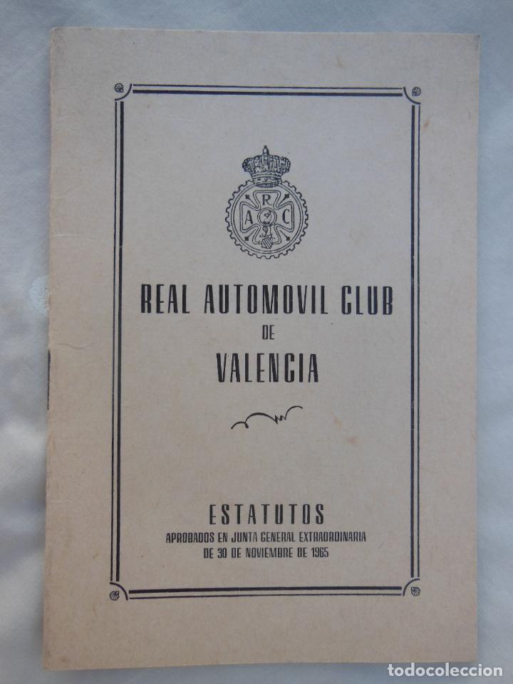 Livros em segunda m&atilde;o: REAL AUTOM&Oacute;VIL CLUB DE VALENCIA : ESTATUTOS. 1966