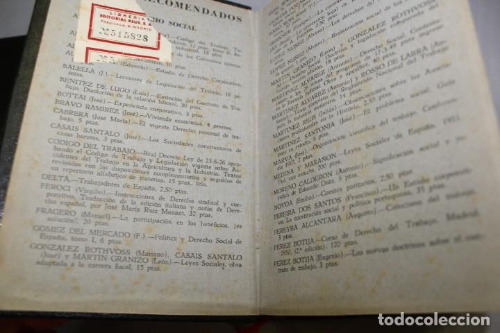Libros de segunda mano: LIBRO LEYES SOCIALES DE ESPAÑA, INSTITUTO EDITORIAL REUS DE BIBLIOTECA MEDINA Y MARAÑÓN 1951 - Foto 3 - 212395711